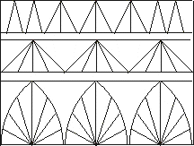 an adjacent triangle design for the stamp n chip chip carving kit